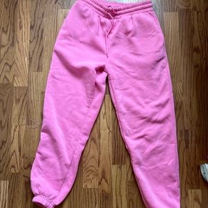 Pink sweatpants